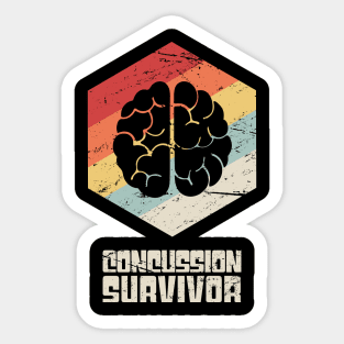 Retro - Get Well Gift Cracked Skull Concussion Sticker